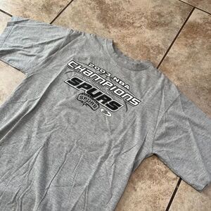 Vintage 2003 San Antonio Spurs NBA Champions T-Shirt Gray Medium